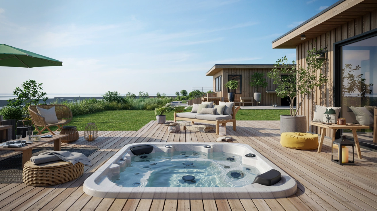 Installera Spabad & Montera Jacuzzi Inbyggd i Altan