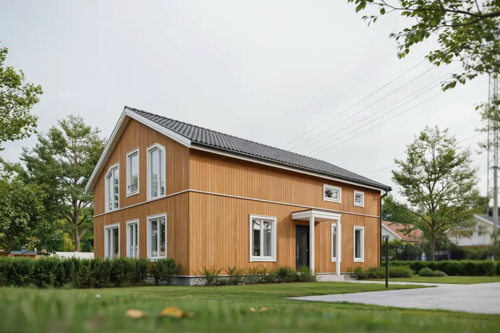exteri r villarenovering med ny fasadpanel och m leri i v sterhaninge haninge