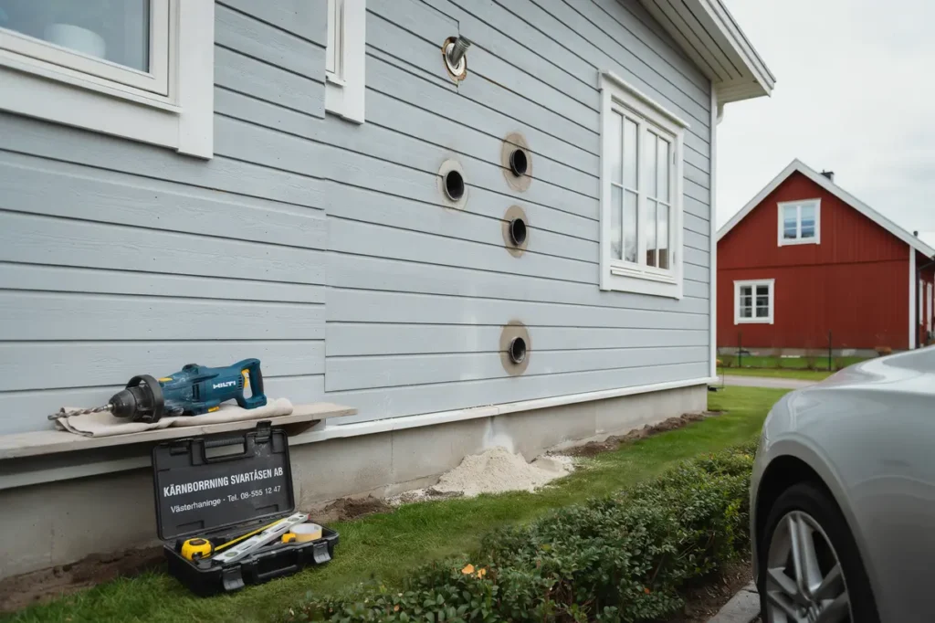 k rnborrning f r ventilation och r rgenomf ringar i v sterhaninge haninge