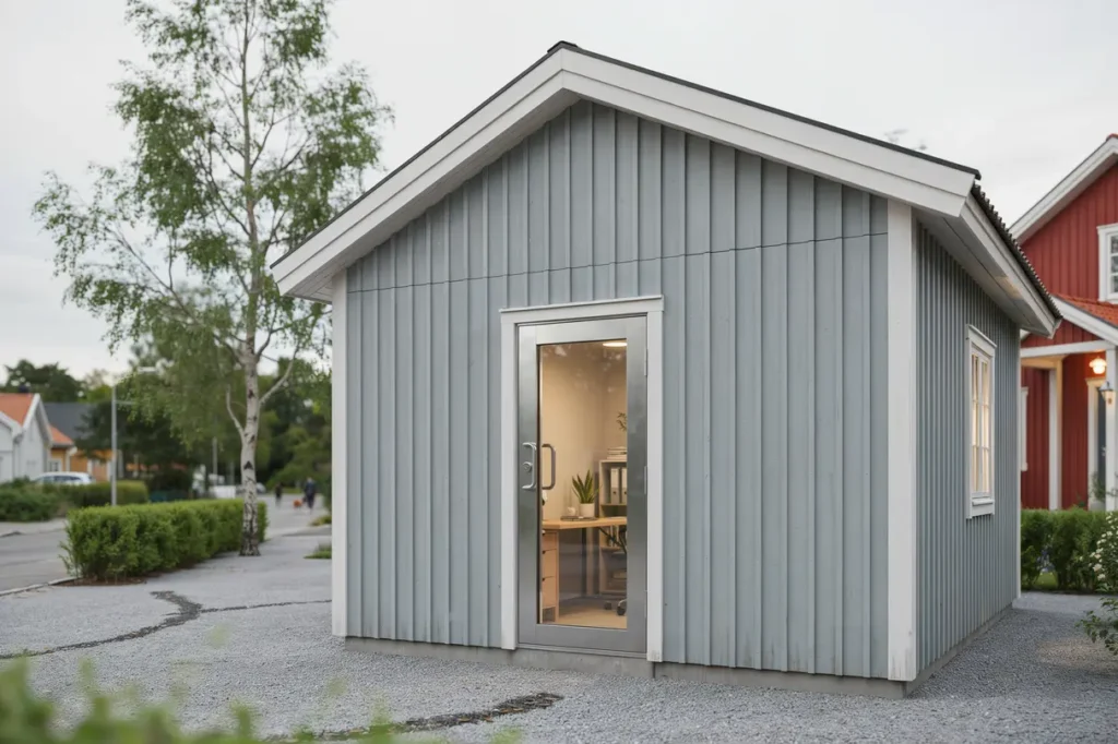 ombyggnad av garage till isolerat hemmakontor i vega